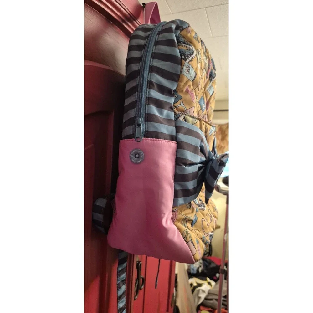 Matilda Jane Make The Grade Quilted Backpack Bow Multicolor 2018 School EUC
